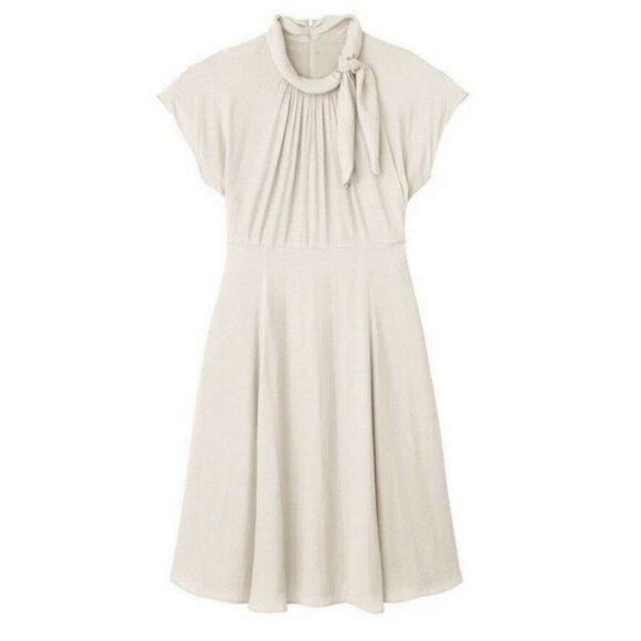 Gal Meets Glam Collection Aimee Dress Neck Tie Textured New With Tags Size 2 NWT - Picture 3 of 16